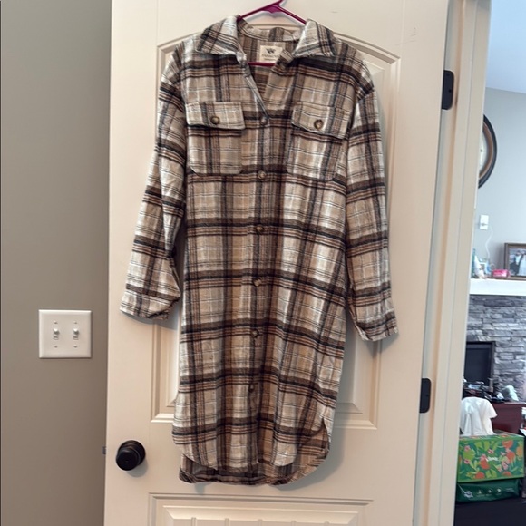 Panache Dresses & Skirts - Panache Plaid Shirt Dress